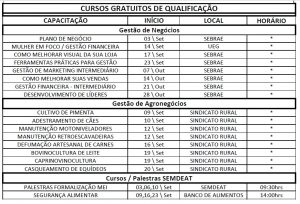 Calendario setembro fabrica empreendedor
