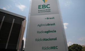 Fachada da sede da EBC em Brasília.