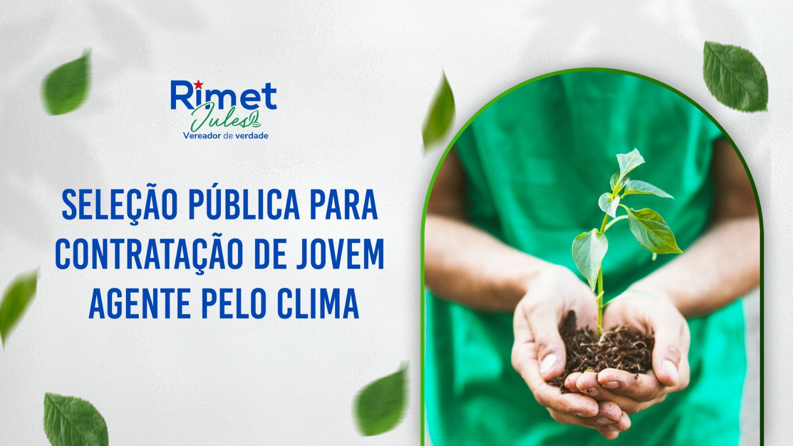 Rimet Jules lança seleção pública para Jovem Agente Pelo Clima em Anápolis