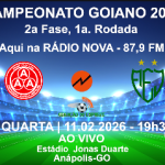 Anapolina X Jataisense na Nova FM, Link aqui